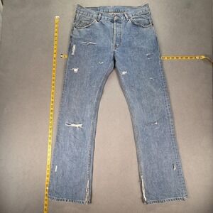 VTG Levis 501 Jeans Mens Blue Med Wash Straight Button Fly USA Fits 32x32